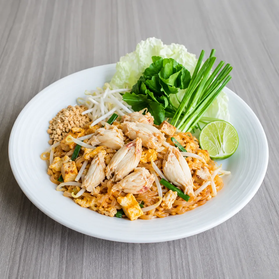 ผัดไทยเนื้อก้ามปู