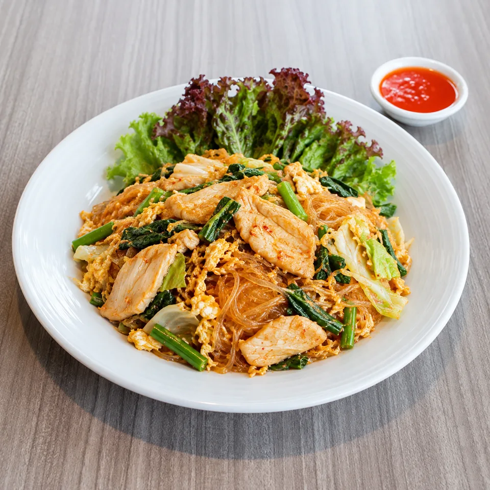 สุกี้แห้งไก่
