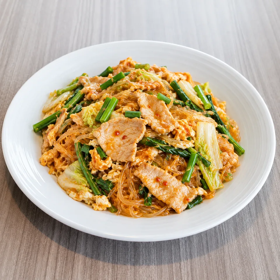 สุกี้แห้งหมู