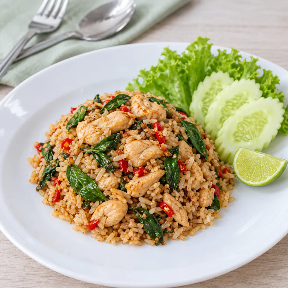 ข้าวผัดกะเพราไก่