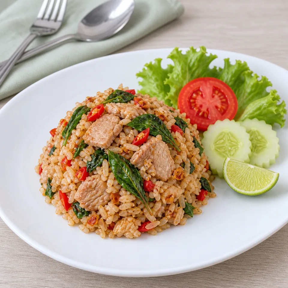 ข้าวผัดกะเพราหมู